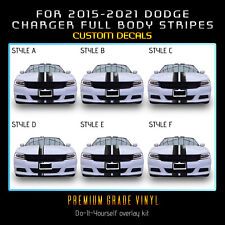 For 2015+ Charger Full Body Racing Stripes Graphic Decal Overlay - Gloss Vinyl picture
