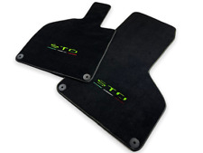Floor Mats For Lamborghini Huracan STO 2014-2022 Black Green Stitching Carpets picture