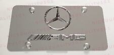 3D Mercedes Benz AMG Front Stainless Steel Finished License Plate Frame Holder picture