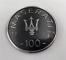 1914-2014 MASERATI CENTER WHEEL CAP EMBLEM INSERT 100 YEARS 2.25