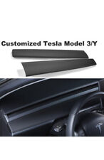 Topfit 051 Tesla Model 3 & Y Dash ABS Carbon Fiber Black Cap Covers Dashboard picture