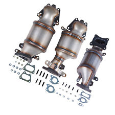 3x Catalytic Converters For Honda Accord 3.0L 2003-07 Bank 1&2 Rear +Heat Shield picture