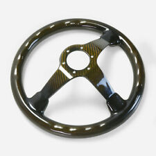 Deep Dish Type Steering Wheel Dry Carbon Glossy Glod Universal Drift Body Kit picture