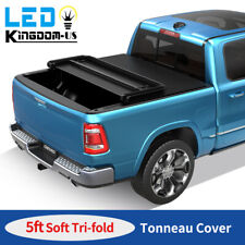 5FT Soft Tri-Fold Tonneau Cover for 2016-2023 Toyota Tacoma Truck Bed Cover picture