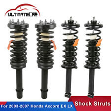 Set 4 Front+Rear Complete Shock Struts w/Coil For 2003-2007 Honda Accord EX LX picture