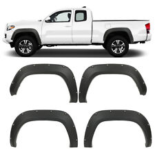 4pcs Fit For 16-22 Toyota Tacoma Pocket Rivet Style Fender Flares Smooth Black picture