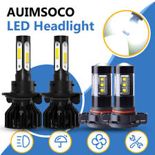 4PCS LED H13 H16 Headlight Combo High Low Beam Fog Light Bulbs Kit White 6000K picture