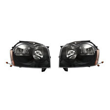 For 2005-2007 Jeep Grand Cherokee  Left&Right Side Headlamp Headlight Black picture