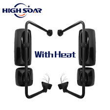 2PCS For Freightliner M2 Black Door Mirror Heated Assembly with Arm LH+RH Side picture