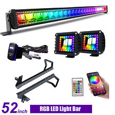 52 inch RGB Led Light Bar 300W Strobe Control 5D For Jeep Wrangler JK 2007-2018 picture