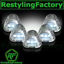 99-15 Ford Super Duty F250+F350+F450 Cab Roof 5pcs WHITE LED Lights CLEAR Lens picture