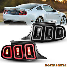 Fits 2010-2014 Ford Mustang LED Sequential Signal Tail Lights Smoke Brake Lamps picture