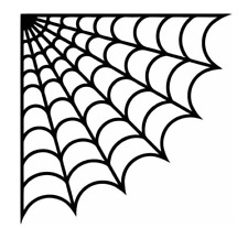 Corner Spider Web Vinyl Decal Halloween Horror Laptop Sticker Decoration picture
