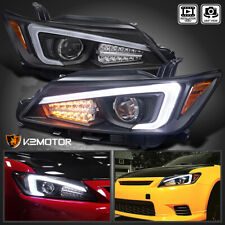 Black Fits 2011-2013 Scion tC Projector Headlights LED Signal Lamps 11 12 13 picture