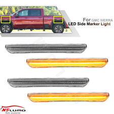4x LED Amber Front&Rear Side Marker Lights For 2020-up GMC Sierra 2500HD 3500HD picture