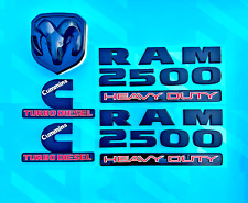 6PCS R-A-M 2500 Grille Tailgate Cummins Turbo Diesel 4X4 Emblem Badge (Black) picture