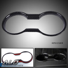 Fit For 15-2021 Ford Mustang Carbon Look Center Console Cup Holder Trim Cover picture