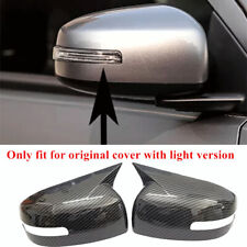 Carbon Fiber Ox Horn Rearview Mirror Cover Cap For Mitsubishi Lancer EVO 13-16 picture