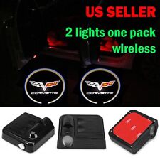 2x Wireless CORVETTE C6 Ghost Shadow Projector Logo LED Courtesy Door Step picture