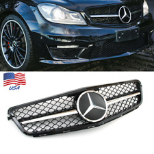 Chrome AMG Style Grille W/Mirror Emblem For Mercedes Benz W204 2008-14 C350 C250 picture