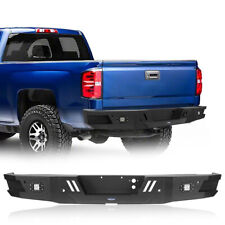Replacement Rear Bumper Fit 2007-2018 Chevy Silverado 1500 Steel Texture Black picture