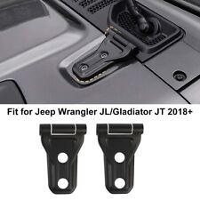 1Pair Engine Hood Hinge Cover Trim For Jeep Wrangler JL JT 2018+ Matte Black picture