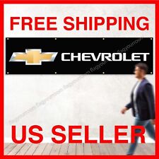 Chevrolet Racing 2x8 ft Premium Banner Flag Corvette Camaro Chevy Car Truck Sign picture