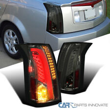 Fits 03-07 Cadillac CTS Smoke LED Bar Tail Lights Tinted Rear Brake Lamps Pair picture