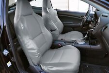 FOR ACURA RSX IGGEE S.LEATHER CUSTOM MADE FIT 2 FRONT SEAT COVERS GREY picture