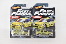 💎X2 2019 Hot Wheels  Green FAST & FURIOUS 3/6 Mitsubishi Lancer Evolution PAIR picture