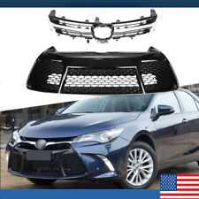 Chrome Upper Lower Bumper Grill Grille For 2015 2016 2017 Toyota Camry SE XSE picture
