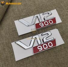 V12 900 Emblem Style Red Chrome Fender Logo Badge for Mercedes W463 W222 W223 picture