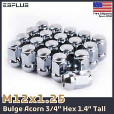 [20] Chrome 12x1.25 Acorn Wheel Lug Nut For Nissan Infiniti Conical Seat Wheels picture