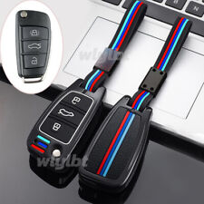 Zinc Alloy Remote Key Fob Case Shell Cover Keychain Holder For Audi A3 Q3 Q7 A1 picture