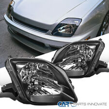 Fits 1997-2001 Honda Prelude Black Headlights Head Lamps Left+Right Assembly picture