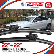 1 Pair Windshield Wiper Blades 22''+22'' Top Lock For Benz E250/E350/E400/E550 picture