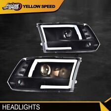 Fit For 2009-12 Ram 1500 2500 3500 Black Housing LED DRL Corner Headlights Lamps picture