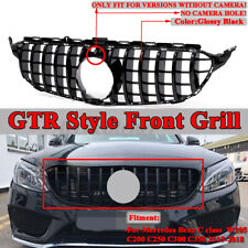 GTR Style Front Bumper Grill Grille for Mercedes W205 C250 C300 C43 AMG 2015-18 picture