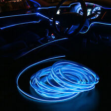 2M LED Blue Car Interior Decorative Atmosphere Wire Strip Light Accessories US picture