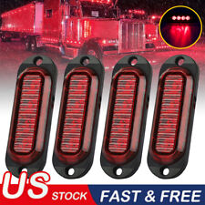 4x Red 4-LED Side Marker Lights RV Truck Trailer Clearance Light Lamp Waterproof picture