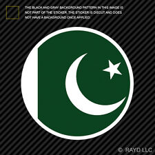 Round Pakistani Flag Sticker Die Cut Decal Self Adhesive Vinyl Pakistan PAK PK picture