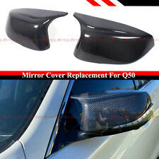 FOR 2014-2024 INFINITI Q50 Q60 M STYLE CARBON FIBER REPLACEMENT MIRROR CAP COVER picture