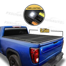 5.5FT Hard Tonneau Cover 3-Fold For 2015-2023 Ford F150 F-150 Truck Bed W/ Lamp picture