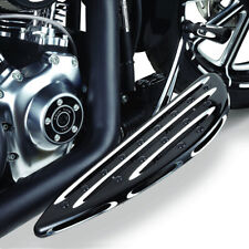 Front CNC Black Edge Cut Driver Stretched Floorboards For Harley Touring Softail picture