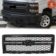 Front Upper Honeycomb Grille Gloss Black For 2014-2015 Chevrolet Silverado 1500 picture