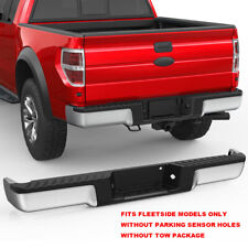 Chrome Rear Bumper Aseembly For 2009-2014 Ford F-150 w/o Parking Sensor Holes picture