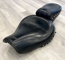 Mustang Studded Concho 2 Up Touring Leather Seat for 96-03 Harley-Davidson Dyna picture