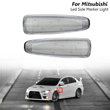  2x Sequential Clear Led Side Marker Light For 2008-2017 Mitsubishi Lancer EVO X picture