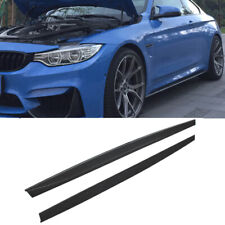 Carbon Fiber For BMW F82 F83 M4 2014-UP Side Skirt Extension Lip Aprons Spoiler picture