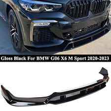 Front Bumper Spoiler Lip Splitter For BMW  X6 G06 M Sport 2020-2023 Gloss Black picture